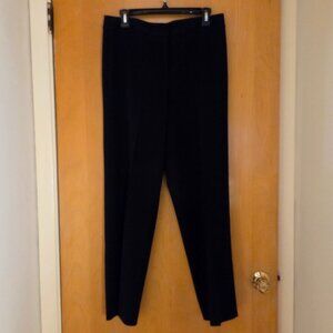 ST. JOHN Caviar Diana Pants Size 8 Black Crepe Straight Leg Triacetate Capsule